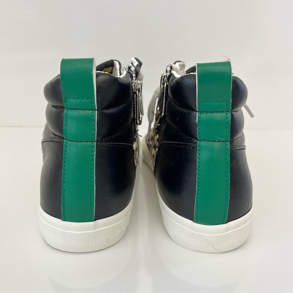 Vintage Havana Leopard High Top Sneakers Size 9 Star Distressed Zip Shoes - Picture 10 of 13